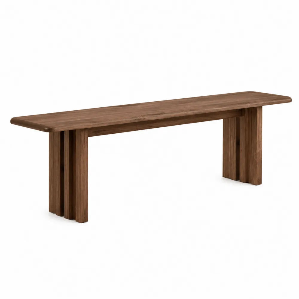 Banco de madera de nogal 180x35x45 cm